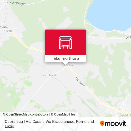 Capranica | Via Cassia Via Braccianese map