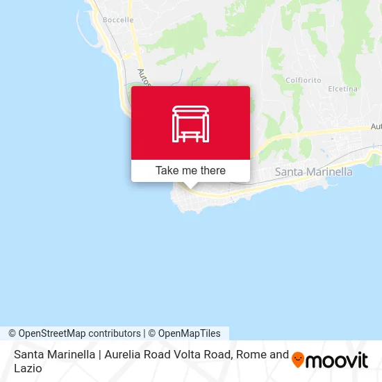 Santa Marinella | Aurelia Road Volta Road map
