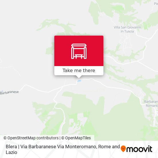 Blera | Via Barbaranese Via Monteromano map