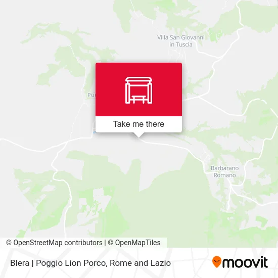 Blera - Poggio Lion Porco map