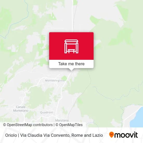 Claudia Street - Convent Street (Oriolo) map