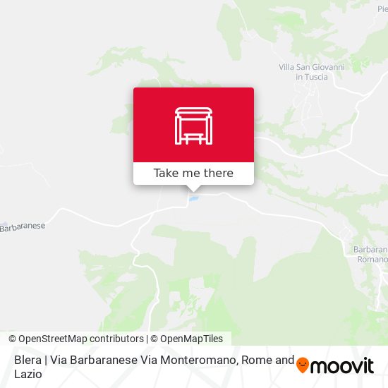 Blera | Via Barbaranese Via Monteromano map