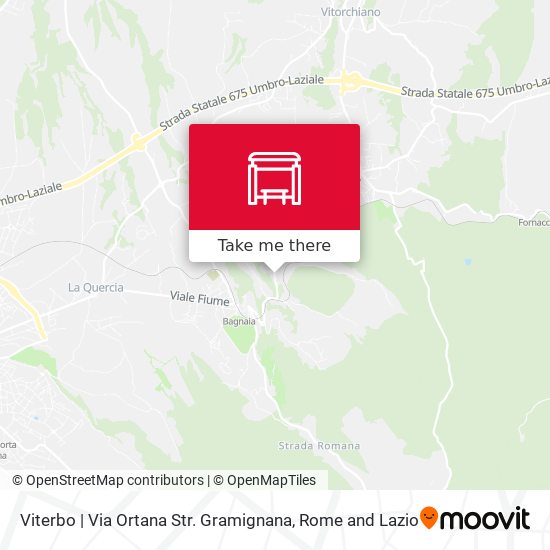 Viterbo | Via Ortana Str. Gramignana map