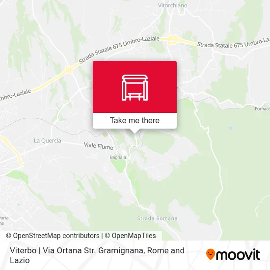 Viterbo | Ortana Road Gramignana Street map