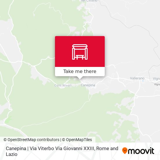 Canepina | Via Viterbo Via Giovanni XXIII map
