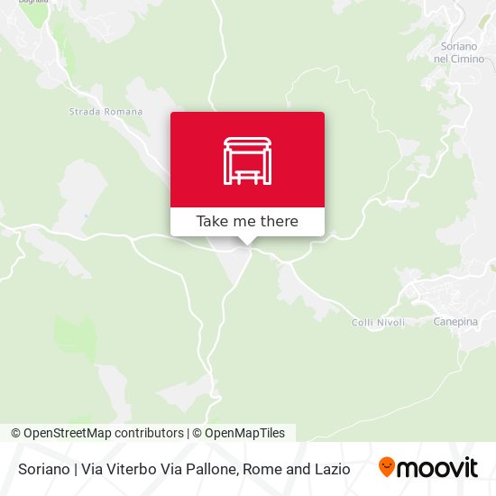 Soriano | Via Viterbo Via Pallone map