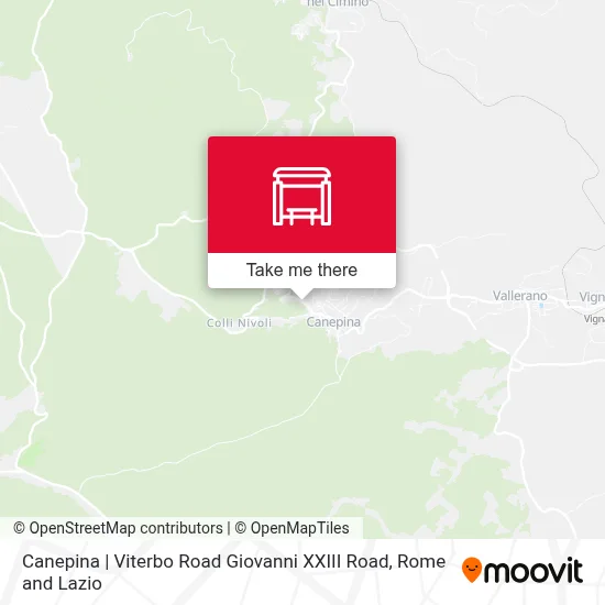 Canepina | Viterbo Road Giovanni XXIII Road map