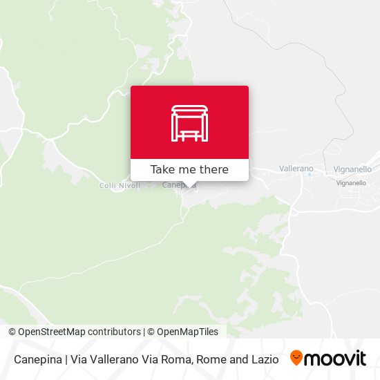 Canepina | Via Vallerano Via Roma map