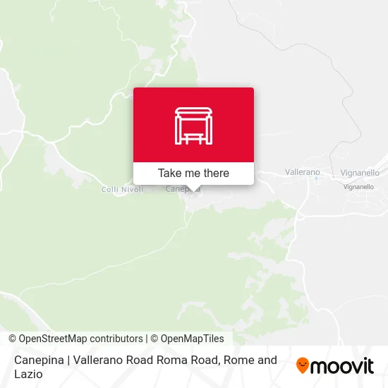 Canepina | Vallerano Road Roma Road map