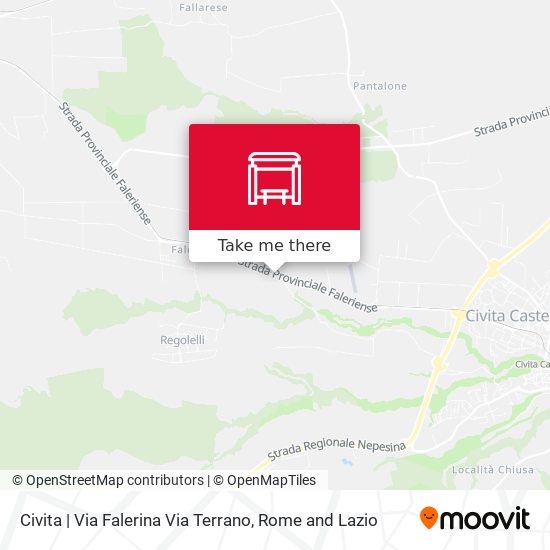 Civita | Via Falerina Via Terrano map