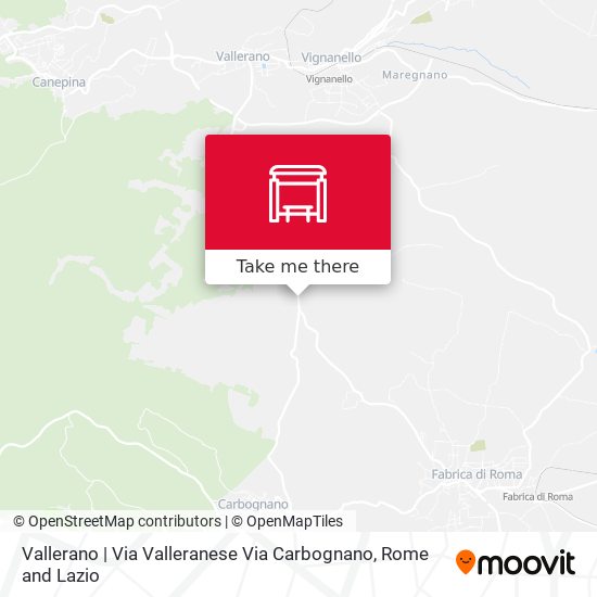 Vallerano | Via Valleranese Via Carbognano map