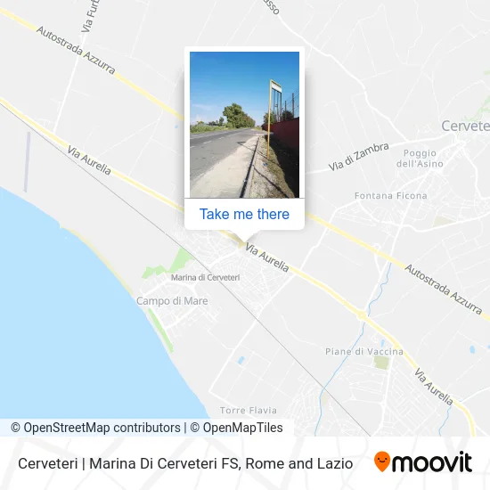 Cerveteri | Marina Di Cerveteri Station map