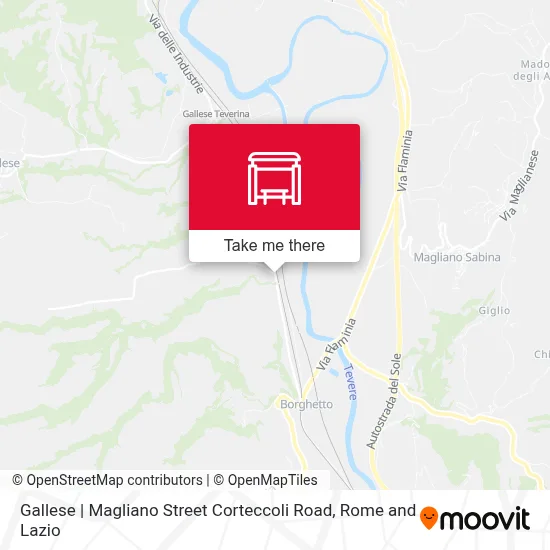 Gallese | Magliano Street Corteccoli Road map