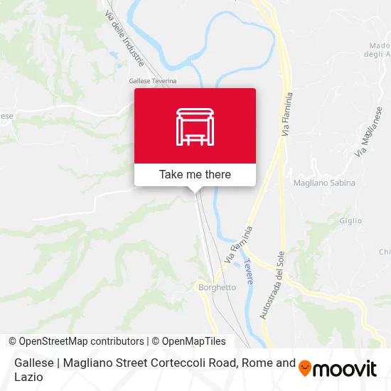 Gallese | Magliano Street Corteccoli Road map