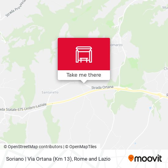 Soriano | Via Ortana (Km 13) map
