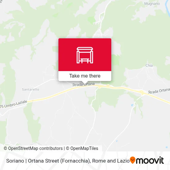 Soriano | Ortana Street (Fornacchia) map