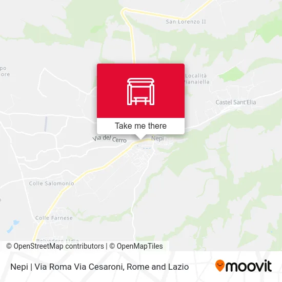 Nepi | Via Roma Via Cesaroni map