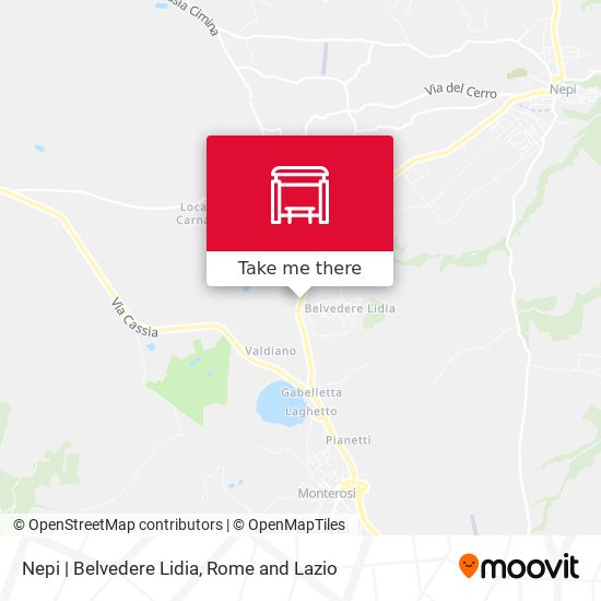 Nepi | Belvedere Lidia map