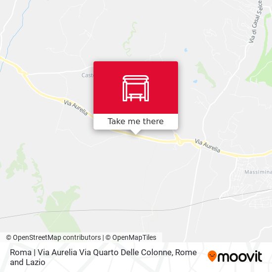 Roma | Via Aurelia Via Quarto Delle Colonne map