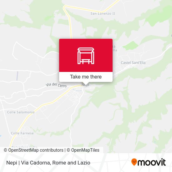 Nepi | Via Cadorna map