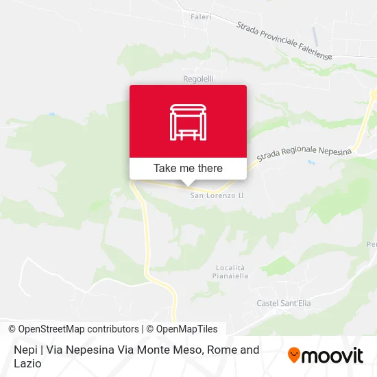 Nepi | Nepesina Road Monte Meso Road map