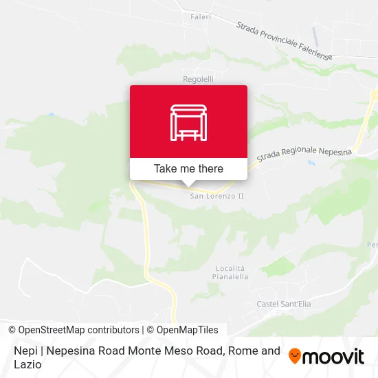 Nepi | Nepesina Road Monte Meso Road map