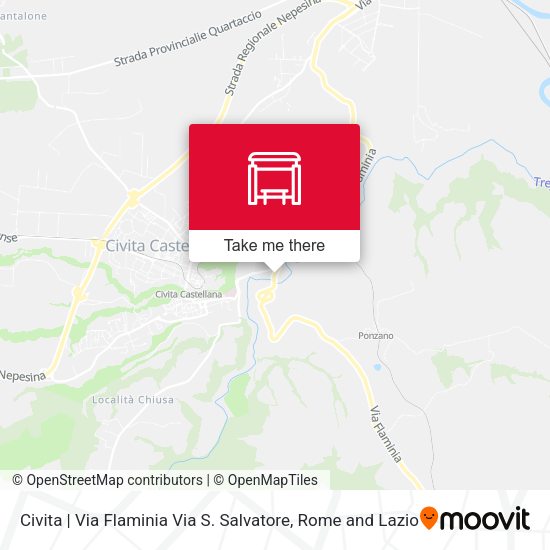 Civita | Via Flaminia Via S. Salvatore map