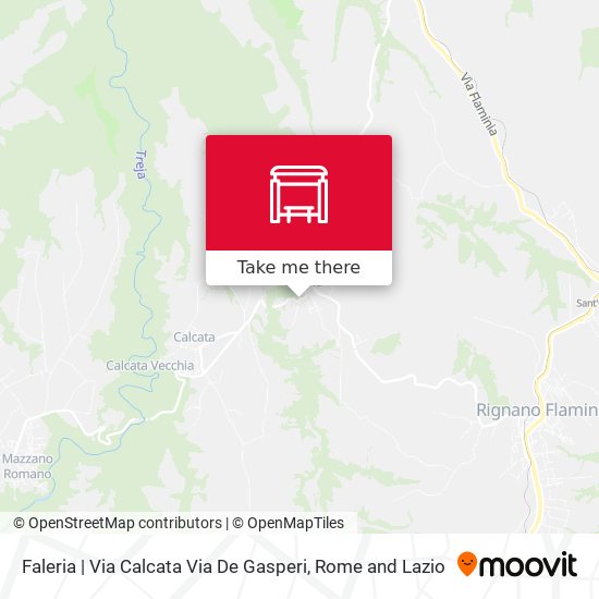 Faleria | Via Calcata Via De Gasperi map