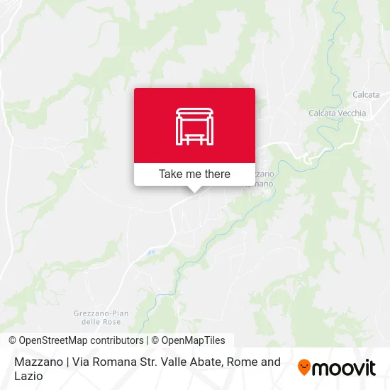 Mazzano | Roman Street Valle Abate Road map