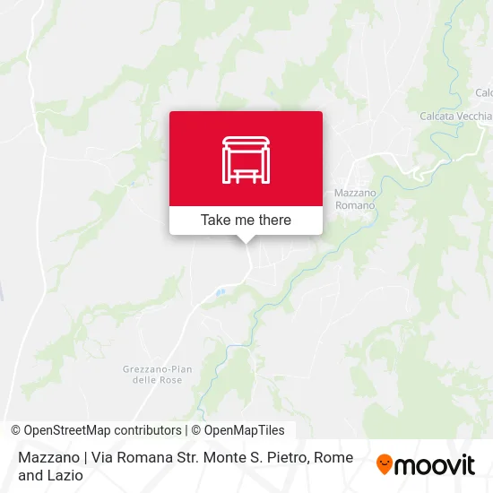 Mazzano | Roman Street Monte San Pietro Road map