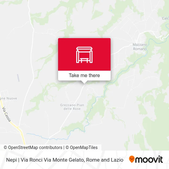 Nepi | Via Ronci Via Monte Gelato map