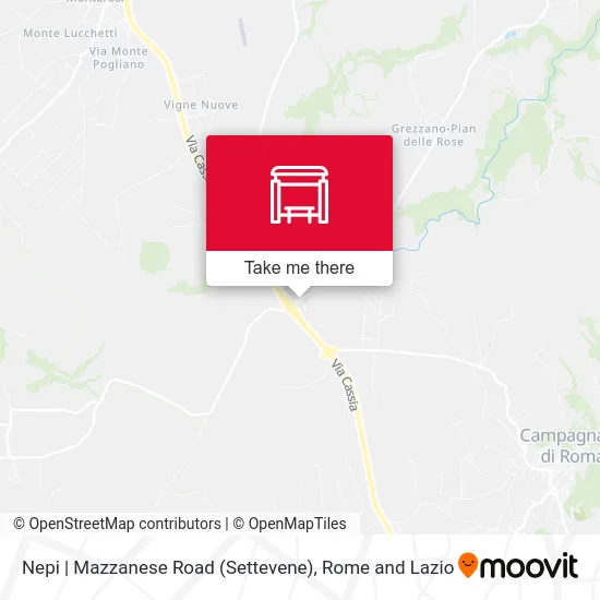 Nepi | Mazzanese Road (Settevene) map