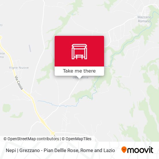 Nepi | Grezzano - Pian Dellle Rose map
