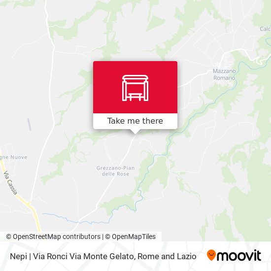Nepi | Via Ronci Via Monte Gelato map