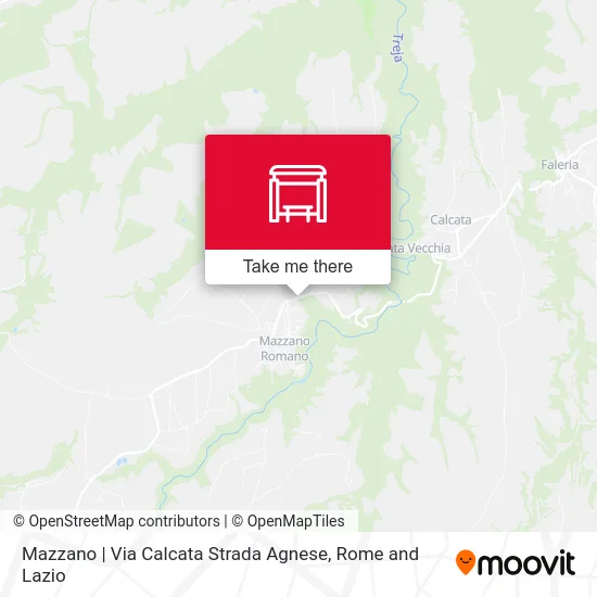 Mazzano | Calcata Street Strada Agnese map