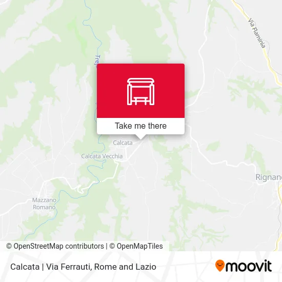 Calcata | Via Ferrauti map