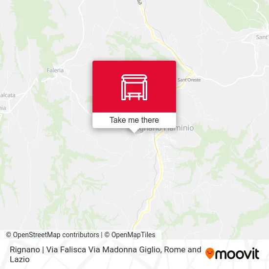 Rignano | Falisca Street Madonna Giglio Street map