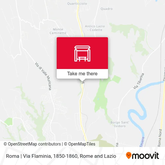 Roma | Via Flaminia, 1850-1860 map
