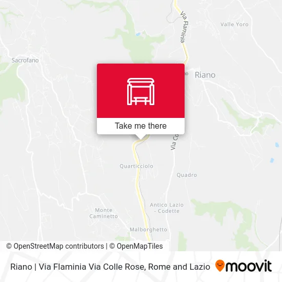 Riano | Via Flaminia Via Colle Rose map