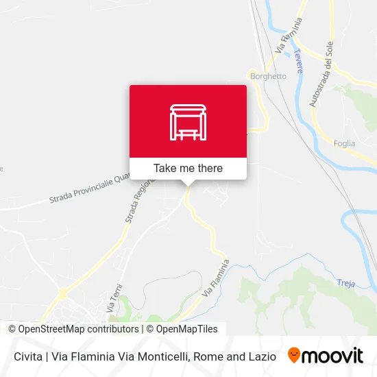 Civita | Flaminia Street Via Monticelli map