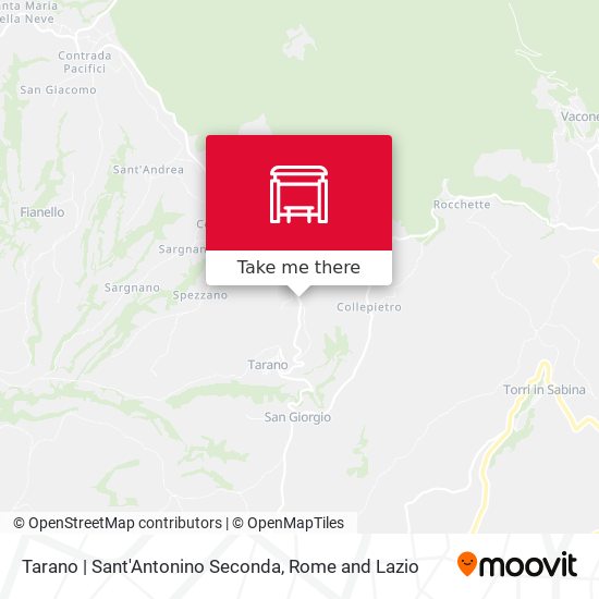 Tarano | Sant'Antonino Seconda map