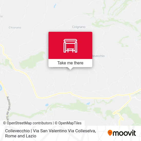 Collevecchio | Via San Valentino Via Colleselva map