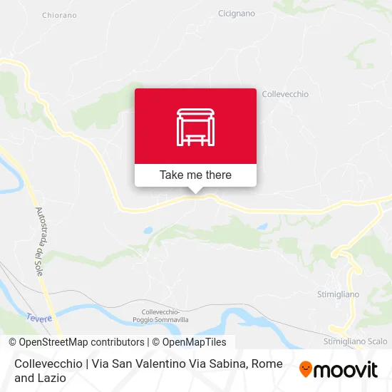 Collevecchio | San Valentino Street Sabina Street map