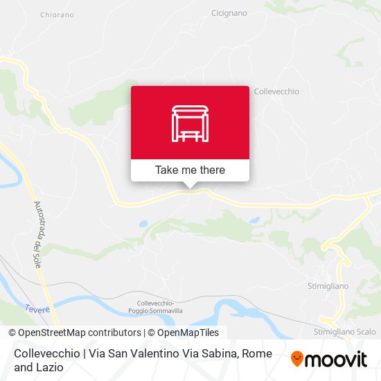 Collevecchio | Via San Valentino Via Sabina map