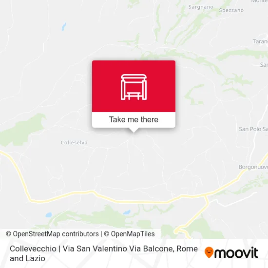 Collevecchio | San Valentino Road Balcone Road map
