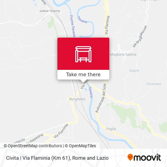 Civita | Via Flaminia (Km 61) map