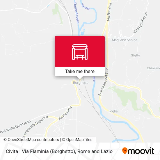 Civita | Flaminia Street (Borghetto) map
