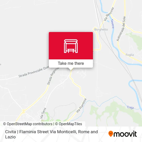 Civita | Flaminia Street Via Monticelli map