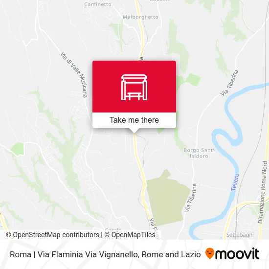 Rome | Via Flaminia Via Vignanello map