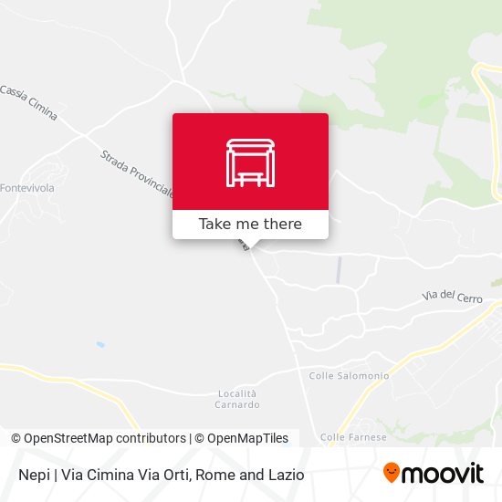 Nepi | Via Cimina Via Orti map